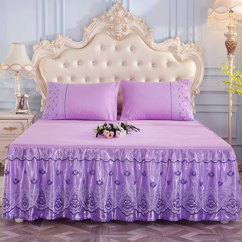 Velvet Bedspread Bed Skirt