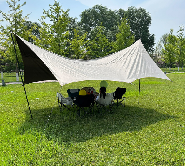 Outdoor Tarp With Poles – Waterproof Camping Shelter (3 m × 3 m)
